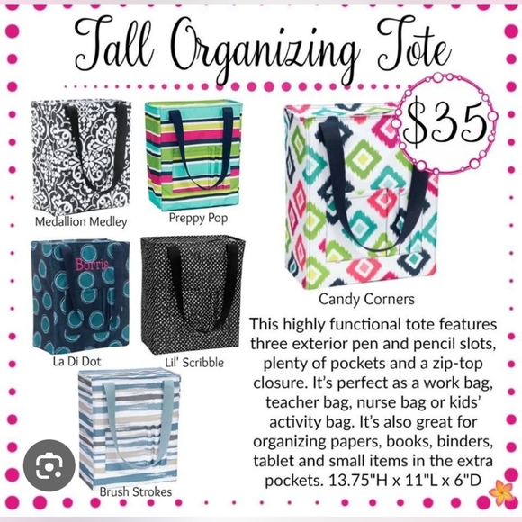 NWOT Thirty-One Tall Organizing Tote - Picture 9 of 9